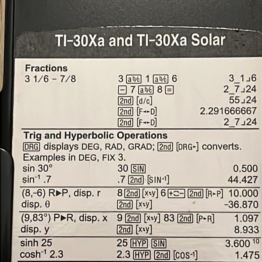 Texas Instruments TI-30Xa Scientific Calculator Solar Powered Works Tested - Picture 10 of 11